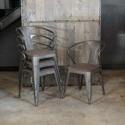 New ๐ฅฐ AmeriHome Loft Rustic Gunmetal 4 Piece Metal Dining Chair Set With Wood Seats โค๏ธ 7 New ๐ฅฐ AmeriHome Loft Rustic Gunmetal 4 Piece Metal Dining Chair Set With Wood Seats โค๏ธ -Home & Toys Online store 0001277 2