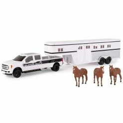 Budget 😉 Ertl Ford F350 Pickup With Horse Trailer 1:32 👍