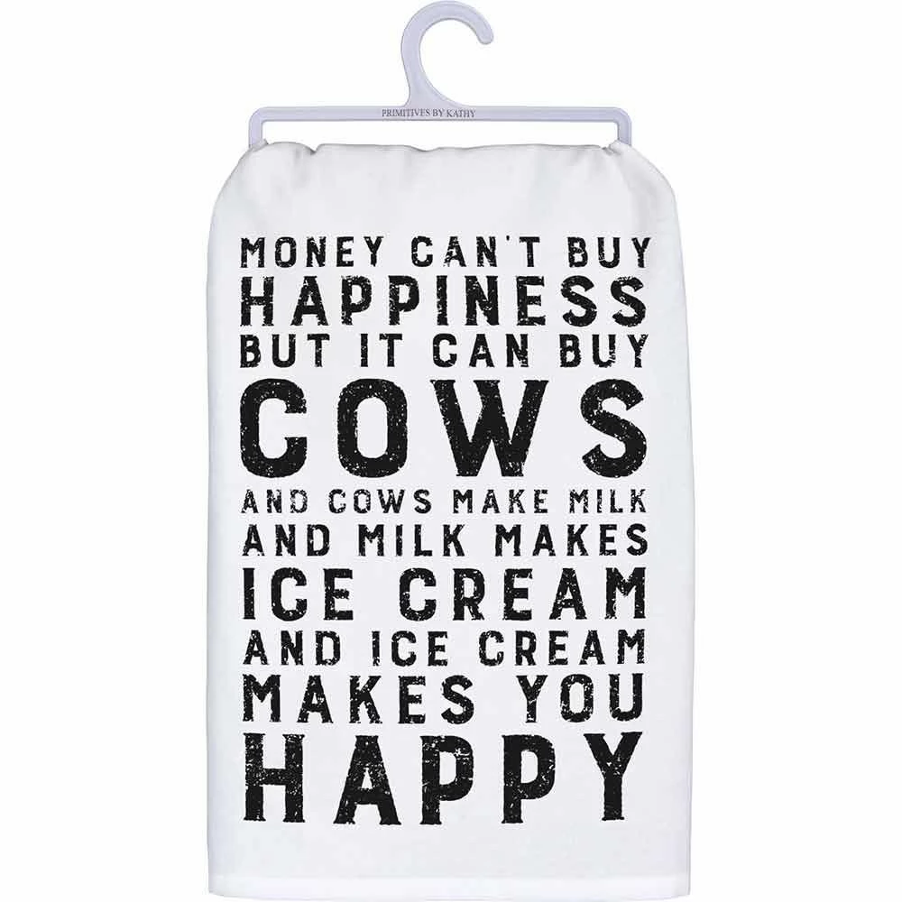 Cheap 😀 Primitives By Kathy Can Buy Cows Dish Towel 🧨 3 Cheap 😀 Primitives By Kathy Can Buy Cows Dish Towel 🧨