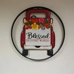 Best Pirce 😉 Backyard Expressions Red Truck Welcome Wheel 😉