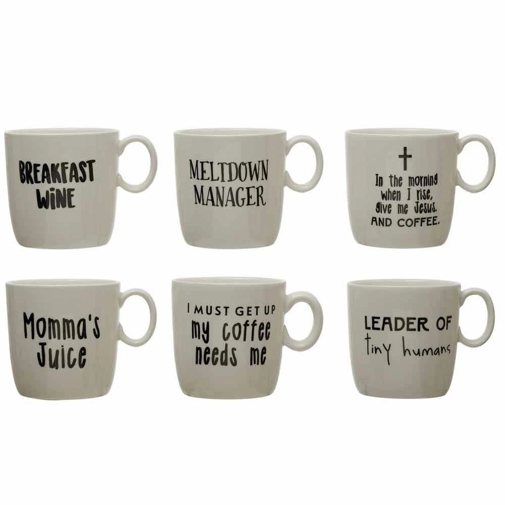 Top 10 ๐ Creative Co-Op Inc. White Stoneware Mug W/ Saying - 6 Styles โ 3 Top 10 ๐ Creative Co-Op Inc. White Stoneware Mug W/ Saying - 6 Styles โ