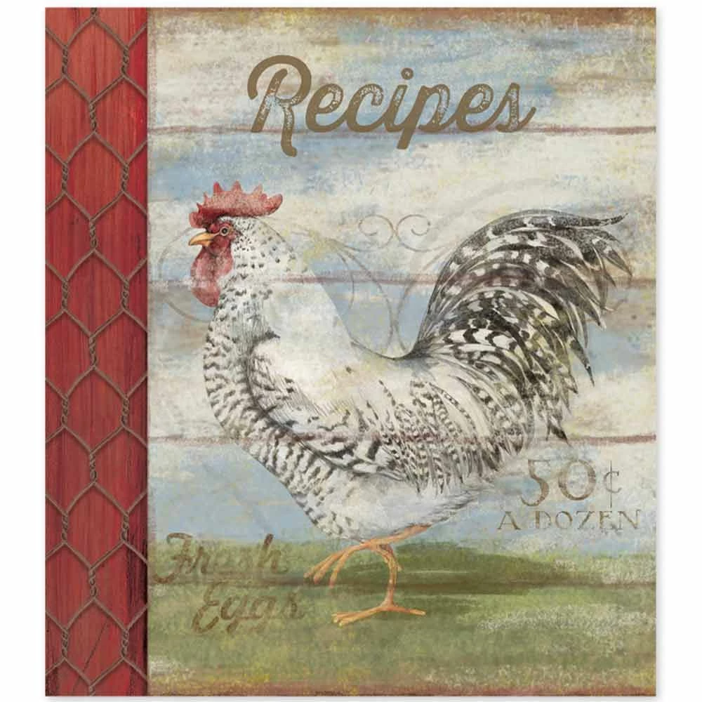Cheap 🥰 Brownlow Barnyard Rooster Recipe Binder 🎁 3 Cheap 🥰 Brownlow Barnyard Rooster Recipe Binder 🎁