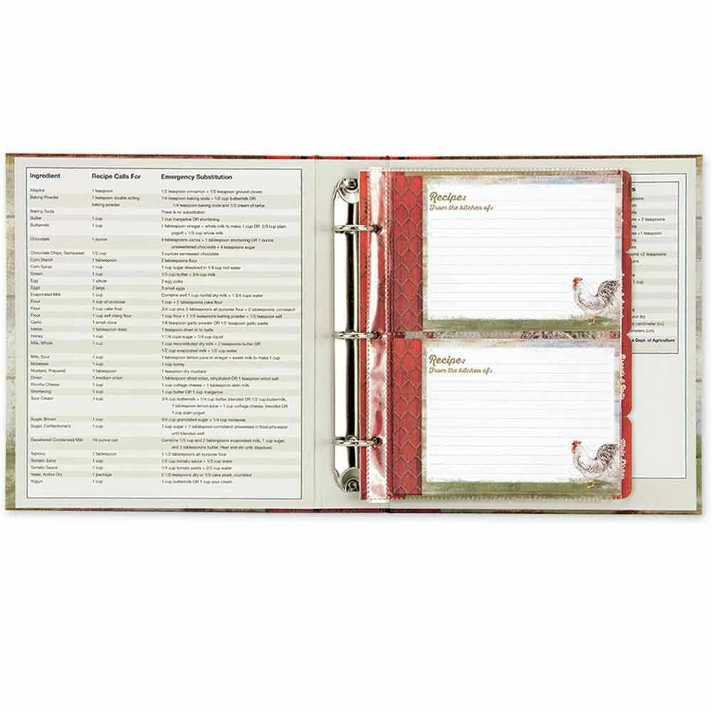 Cheap 🥰 Brownlow Barnyard Rooster Recipe Binder 🎁 4 Cheap 🥰 Brownlow Barnyard Rooster Recipe Binder 🎁 - Image 2
