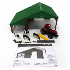 Wholesale 😉 John Deere Case IH Farm Building Set With Case MX305 Tractor And Cows 🔔