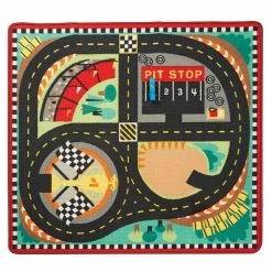 Buy 👏 Melissa & Doug Round The Speedway Race Track Rug 🔥 -Home & Toys Online store 0042301 2