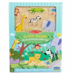 Cheapest 💯 Melissa & Doug Book And Puzzle Play Set: In The Jungle ✨