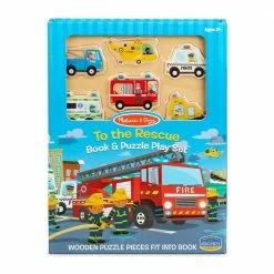 Cheap 🔔 Melissa & Doug Book And Puzzle Play Set: To The Rescue ✔️