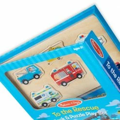 Cheap 🔔 Melissa & Doug Book And Puzzle Play Set: To The Rescue ✔️ -Home & Toys Online store 0042313 4
