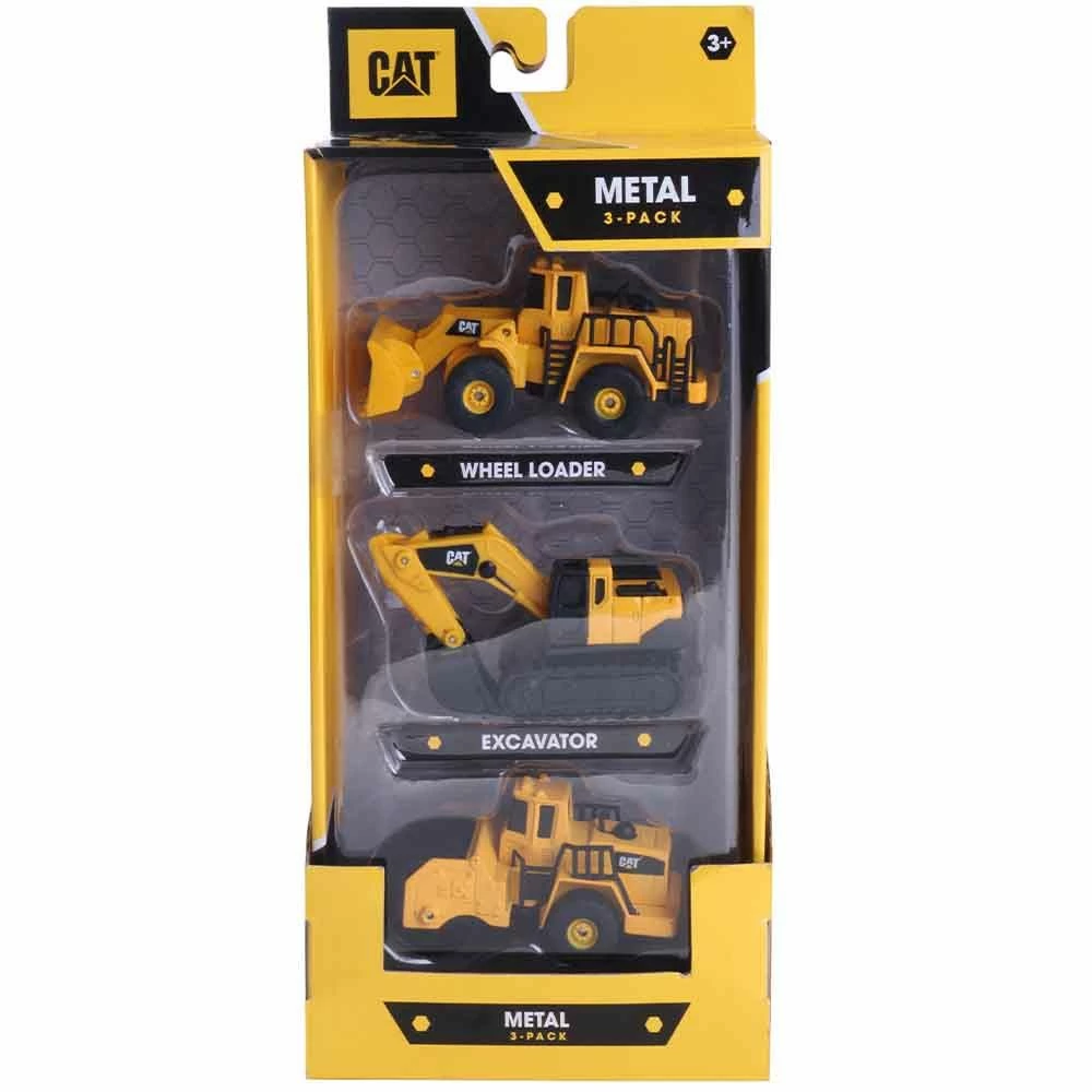 Promo ๐งจ CAT Metal 3pk Wheel Loader, Excavator, And Steam Roller ๐ 3 Promo ๐งจ CAT Metal 3pk Wheel Loader, Excavator, And Steam Roller ๐