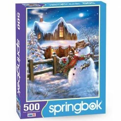 Budget 🤩 Springbok The Country ❄ Christmas 500 Piece Puzzle ✔️