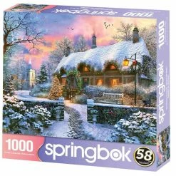 Flash Sale ✔️ Springbok 🎄 Christmas Cottage 1000 Piece Puzzle 💯