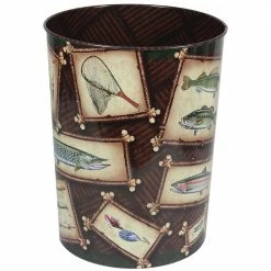 Best Pirce 👏 Rivers Edge Products Fishing Theme Wastebasket ⭐