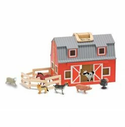 Best Sale ✨ Melissa & Doug Melissa & Doug Wooden Fold & Go Barn 🎉