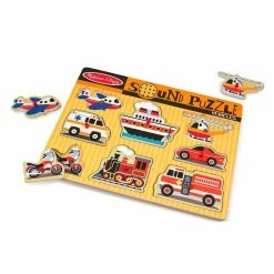 New 🎉 Melissa & Doug Melissa & Doug Vehicles Sound Puzzle - 8 Piece 👍 -Home & Toys Online store 107384017 3