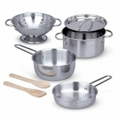 Top 10 ⌛ Melissa & Doug Melissa & Doug Stainless Steel Pots & Pans Play Set ✨ -Home & Toys Online store 107389937 3