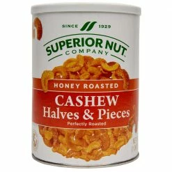 New 🔔 Superior Nut Company Honey Roasted Cashew Halves & Pieces 17 Oz. ⭐