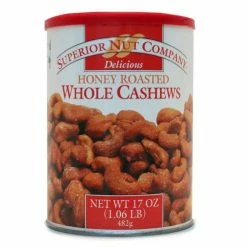 Brand new ⭐ Superior Nut Company Honey Roasted Whole Cashews 17 Oz. 🔥