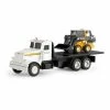 Coupon 😉 John Deere 320E Skid Steer Loader With Peterbilt 367 Truck 1:64 ⭐