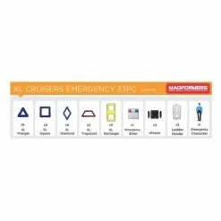 New 😀 Magformers XL Cruisers Emergency 33 Pc Set 🤩 -Home & Toys Online store 7413457 14