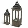 Flash Sale 🌟 Everlasting Glow Set Of 2 Wood & Metal Lanterns ✔️ -Home & Toys Online store 7415493