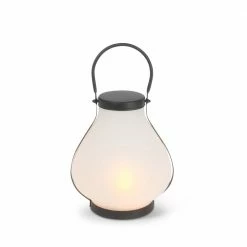 Brand new 🛒 Everlasting Glow Fireglow School House-Style Glass Lantern 🎉