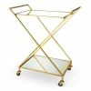 Buy 🔥 Lone Elm Studios Golden Rolling Bar Cart 🧨