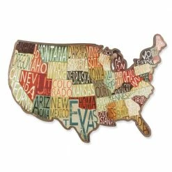 Best reviews of 👏 Lone Elm Studios United States Map Metal MFD Wall Art 🥰
