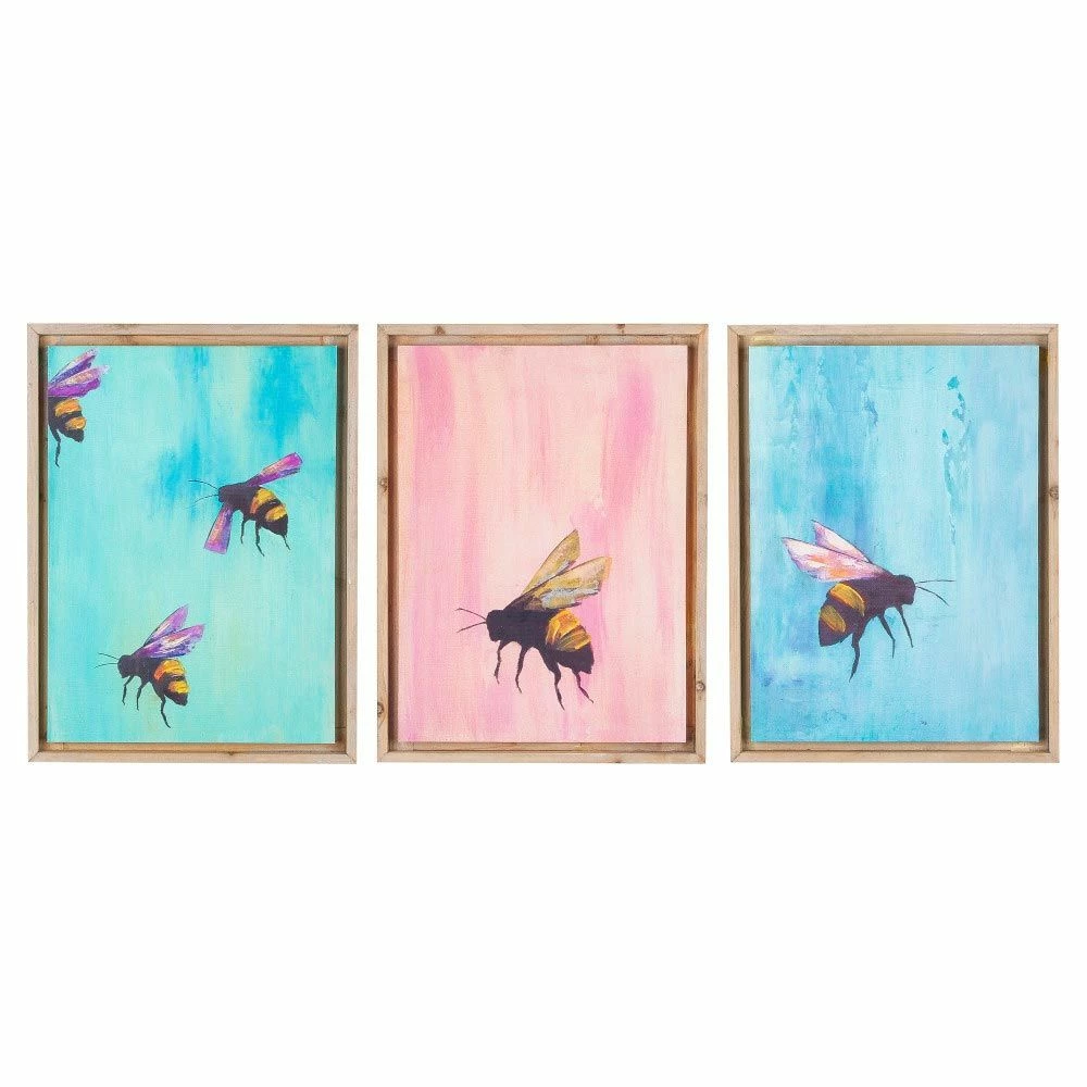 Best deal ๐ Lone Elm Studios Assorted Bee Canvas Wall Art Set Of 3 ๐ 3 Best deal ๐ Lone Elm Studios Assorted Bee Canvas Wall Art Set Of 3 ๐
