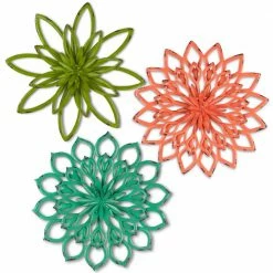 Buy ✔️ Lone Elm Studios Metallic Flower-Themed Wall Decorations Set Of 3 😍