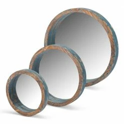 Best deal 😍 Lone Elm Studios Nested Wood Round Mirrors Set Of 3 🎁