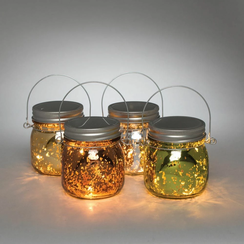 Coupon โญ Everlasting Glow Assorted Lighted Mercury Glass Jars Set Of 4 ๐งจ 4 Coupon โญ Everlasting Glow Assorted Lighted Mercury Glass Jars Set Of 4 ๐งจ - Image 2