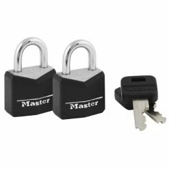 New 💯 Master Lock Keyed Alike Covered Solid Body NO. 121 Padlock 🧨