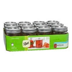 Cheap ⌛ Ball Regular Mouth Glass Preserving Jars Half Pint (8 Oz.) 🎁