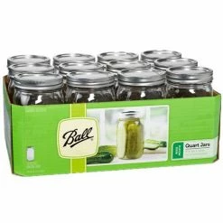 Budget 🔔 Ball Wide Mouth Glass Preserving Jars Quart (32 Oz.) 🔥