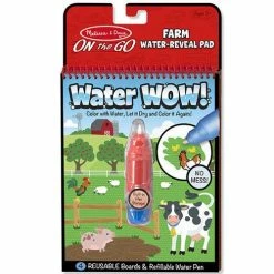 Discount 🤩 Melissa & Doug Water WOW Farm Water Reveal Pad On The GO Travel Activity 🥰